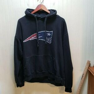 New England Patriots Hoodie Mens XL Black NFL Football Gemrock Heavy Weight